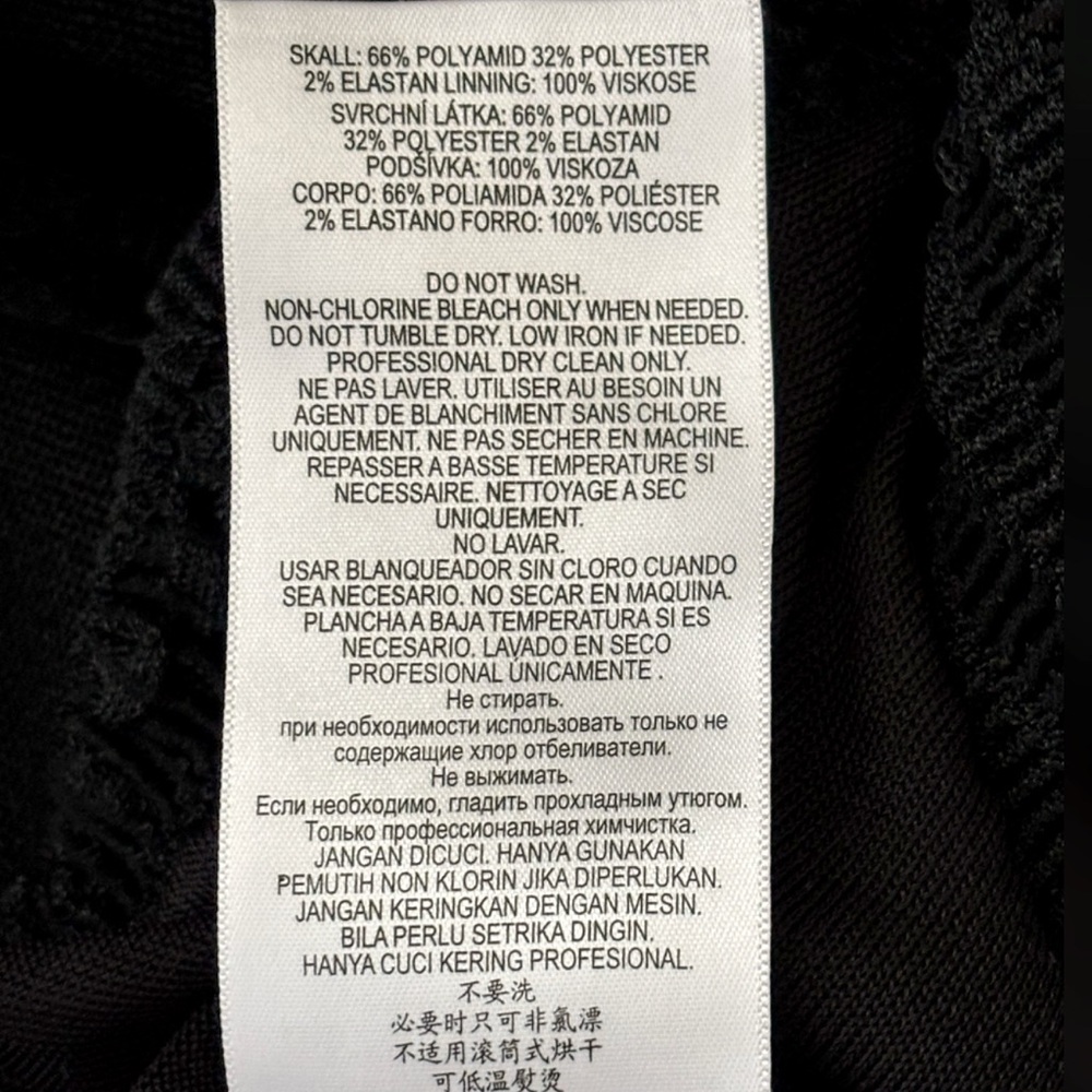Herve Leger Black Puckered Ruffle Trim Mini Dress XXS NWT - Picture 7 of 7